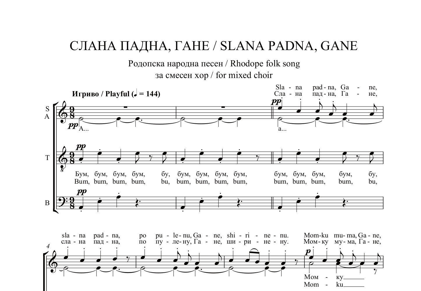 Read more about the article „СЛАНА ПАДНА, ГАНЕ“ – Смесен хор